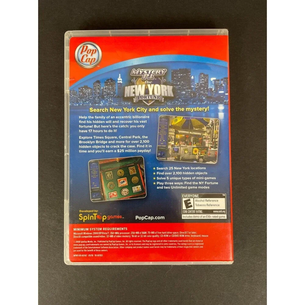 MYSTERY PI -The New York Fortune PC Video Game